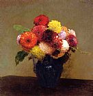 Vase of Dahlias